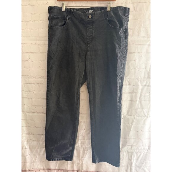 Time and Tru Jeans Womens Plus Size XXL (20) Black Pull On Stretchy Straight - Picture 3 of 7
